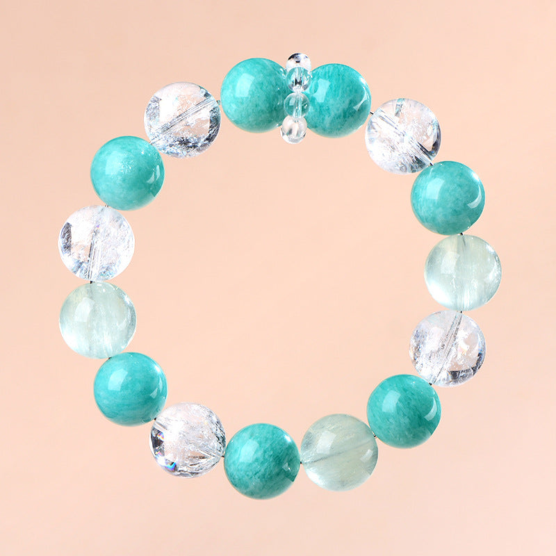 FAITH Glacia | Amazonite & Green Fluorite Beaded Bracelet