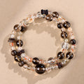 FAITH Stillness | Smoky Quartz & Agarwood Double-Wrap Bracelet